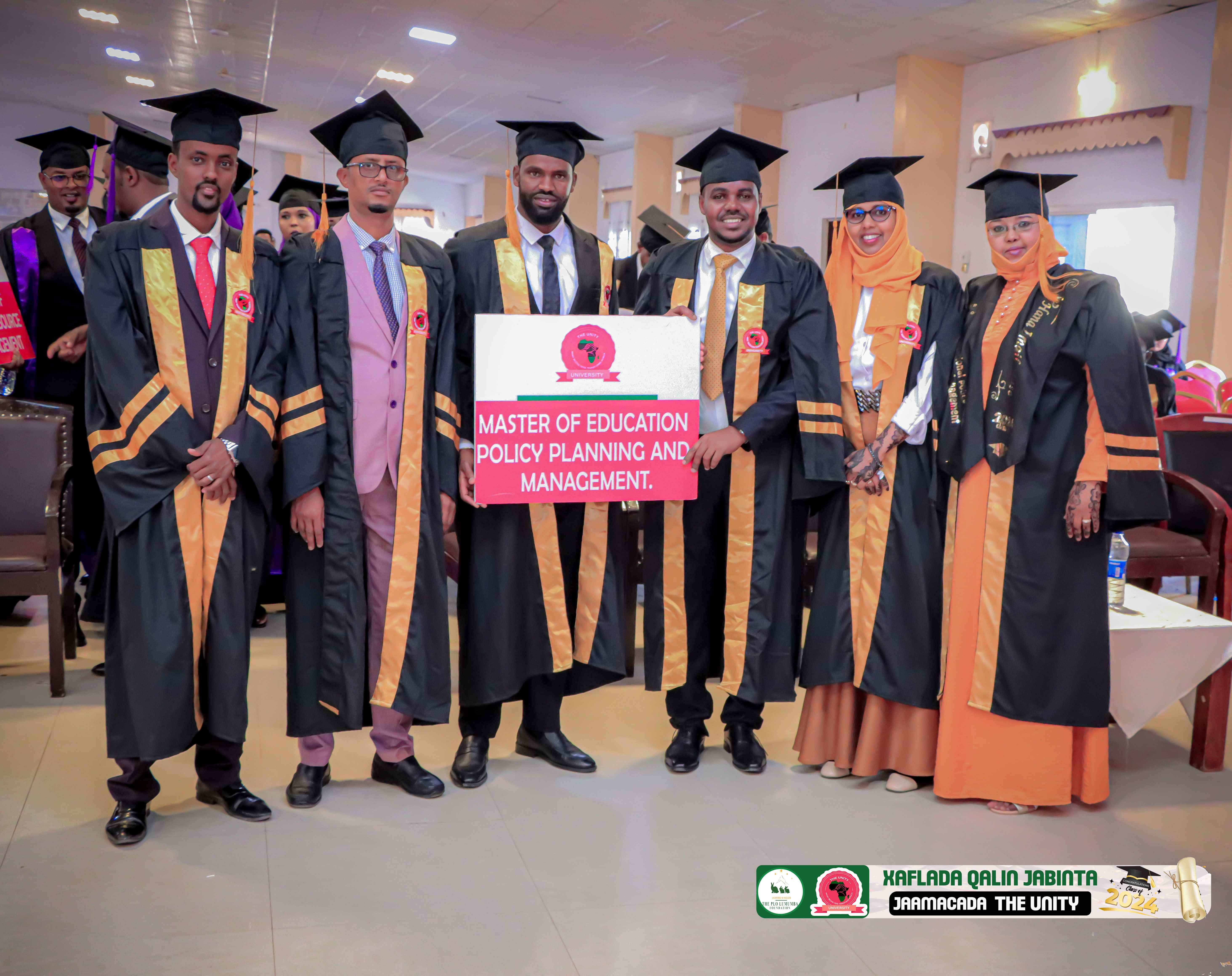 Unity University graduate students at graduation
