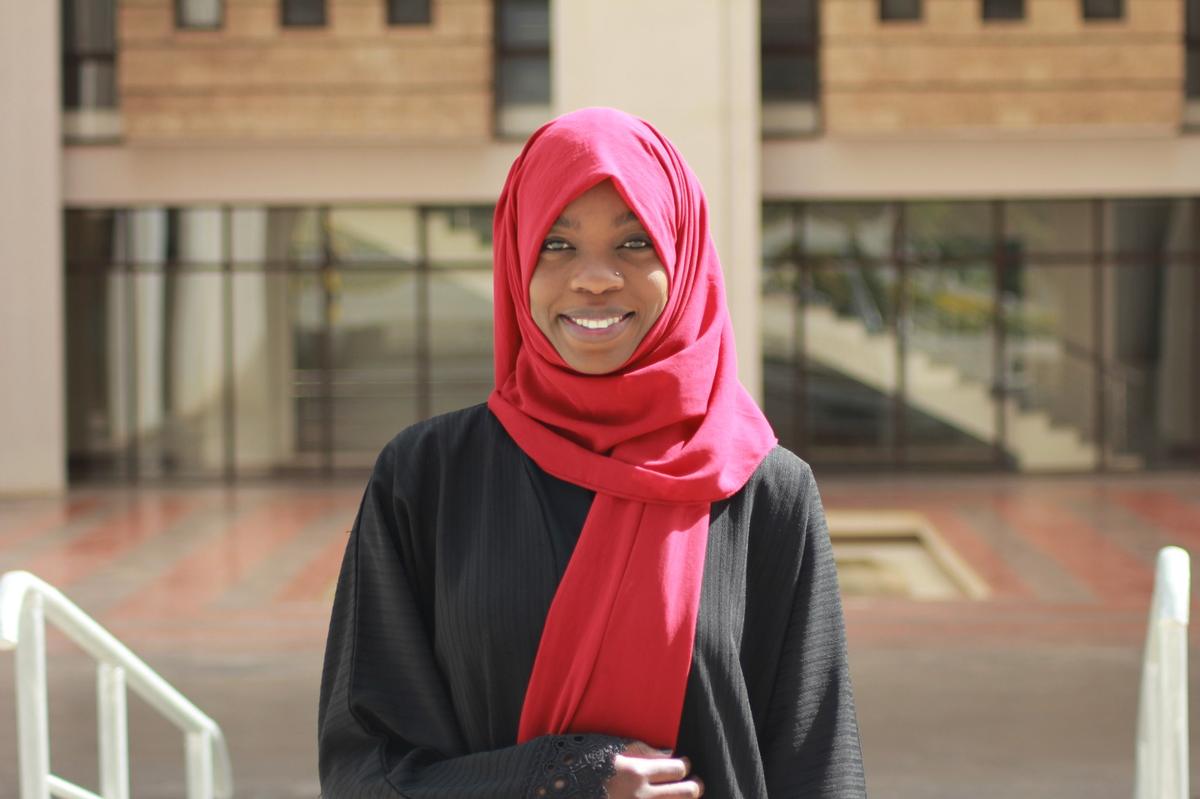 Student on campus